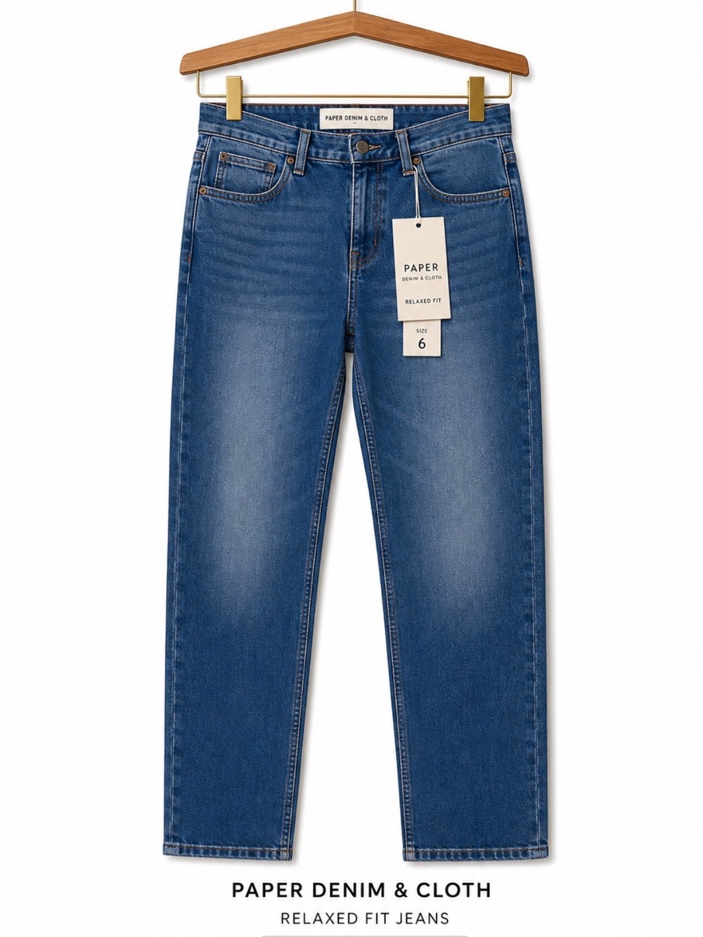 Paper Denim & Cloth Relaxed Fit Medium Blue Jeans